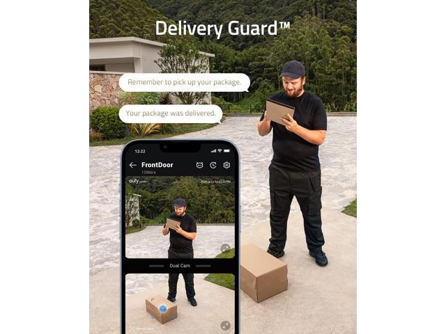 eufy Security Video Doorbell Dual Camera (Battery-Powered) Add-on, Dual Motion Detection, Package Detection, 2K HD, Family Recognition, No Monthly Fee