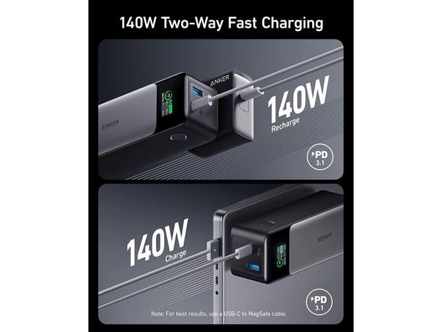 Anker 737 Power Bank 24000mAh 3-Port Portable Charger 140W Output Smart Digital Display Compatible with iPhone 15/15 Plus/15 Pro/15 Pro Max,...