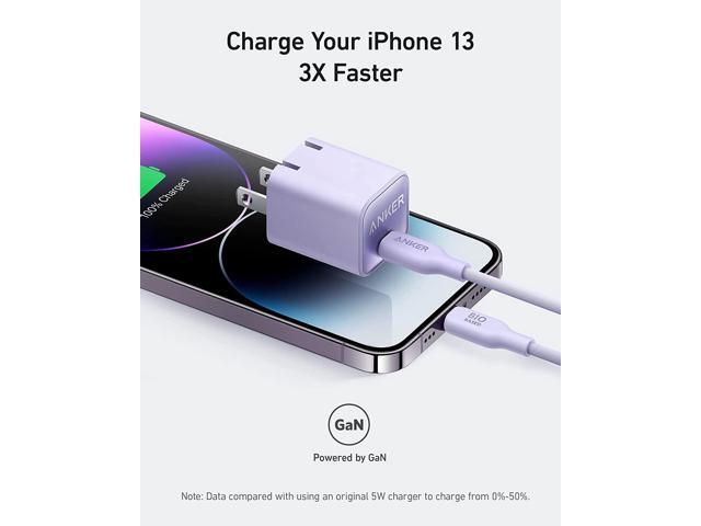 USB C GaN Charger 30W, Anker 511 Charger (Nano 3), PIQ 3.0 Foldable PPS Fast Charger for iPhone 15/15 Pro/14/14 Pro/14 Pro Max/13 Pro/13 Pro Max,...