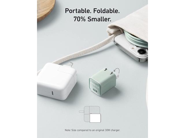 USB C GaN Charger 30W, Anker 511 Charger (Nano 3), PIQ 3.0 Foldable PPS Fast Charger for iPhone 15/15 Pro/14/14 Pro Max/13, Galaxy, iPad (Cable Not...