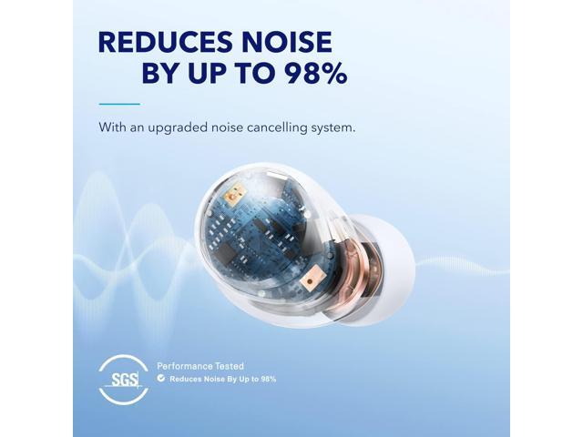 soundcore by Anker Space A40 Adaptive Active Noise Cancelling Wireless Earbuds, Reduce Noise by Up to 98%, Ultra Long 50H Playtime, 10H Single...