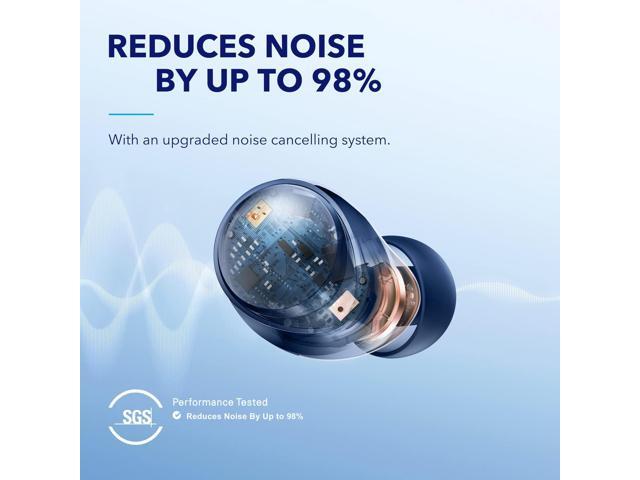 soundcore by Anker Space A40 Adaptive Active Noise Cancelling Wireless Earbuds, Reduce Noise by Up to 98%, Ultra Long 50H Playtime, 10H Single...