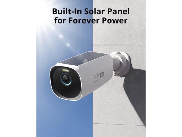 eufy - eufyCam 3, 2-Outdoor Wireless 4K Solar Powered Security Cameras with HomeBase 3 - White/Black - image 3
