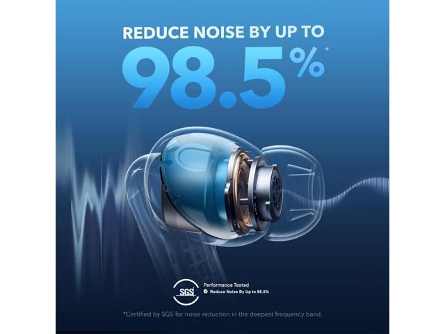 soundcore by Anker Liberty 4 NC Wireless Noise Cancelling Earbuds, 98.5% Noise Reduction, Adaptive Noise Cancelling to Ears and Environment, Hi-Res...
