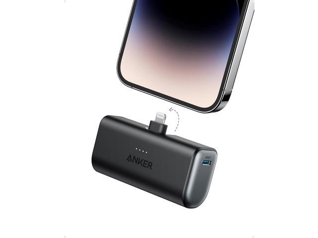 Anker Nano Power Bank with Built-in Lightning Connector, Portable Charger 5,000mAh MFi Certified 12W, Compatible with iPhone 14/14 Pro / 14 Plus /...