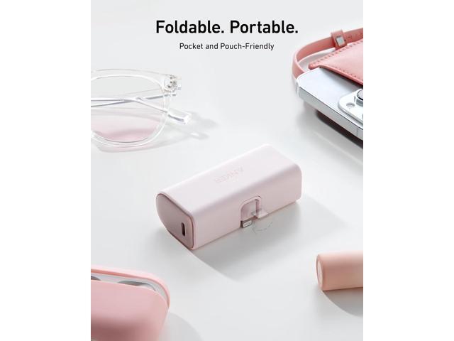 Anker Nano Power Bank with Built-in Lightning Connector, Portable Charger 5,000mAh MFi Certified 12W, Compatible with iPhone 14/14 Pro / 14 Plus /...