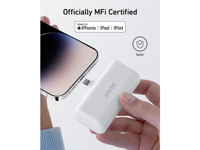 Anker Nano Power Bank with Built-in Lightning Connector, Portable Charger 5,000mAh MFi Certified 12W, Compatible with iPhone 14/14 Pro / 14 Plus /...