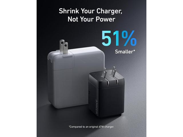 Anker Prime 67W USB C Charger, Anker GaN Wall Charger, 3-Port Compact Fast PPS Charger, For MacBook Pro/Air, Pixelbook, iPad Pro, iPhone 15/14/Pro,...