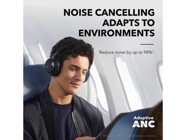 Soundcore - by Anker Space One True Wireless Noise Cancelling Over-the-Ear Headphones - Black - image 3
