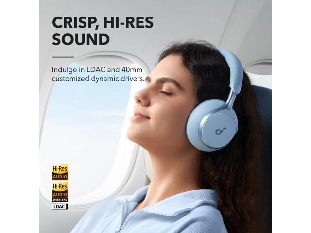 Soundcore by Anker, Space One, Active Noise Cancelling Headphones, 2X Stronger Voice Reduction, 40H ANC Playtime, App Control,LDAC Hi-Res Wireless...