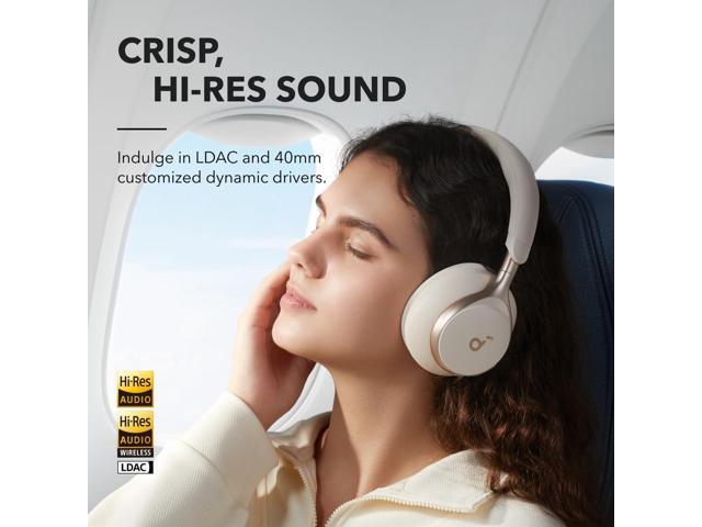 Soundcore by Anker, Space One, Active Noise Cancelling Headphones, 2X Stronger Voice Reduction, 40H ANC Playtime, App Control,LDAC Hi-Res Wireless...
