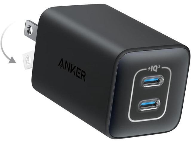 Anker 47W USB C Charger (Nano 3), 2 Port Compact Foldable GaN Fast Charger for iPhone 15/15 Plus/15 Pro/15 Pro Max/14, Galaxy, Pixel 4/3, iPad/iPad...