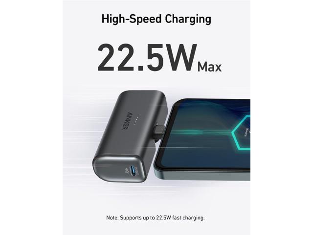 Anker Nano Power Bank with Built-in Foldable USB-C Connector, 5,000mAh Portable Charger 22.5W, for iPhone 15/15 Plus/15 Pro/15 Pro Max, Samsung...