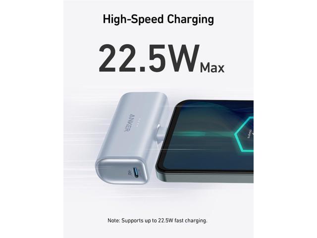 Anker Nano Power Bank with Built-in Foldable USB-C Connector, 5,000mAh Portable Charger 22.5W, for iPhone 15/15 Plus/15 Pro/15 Pro Max, Samsung...