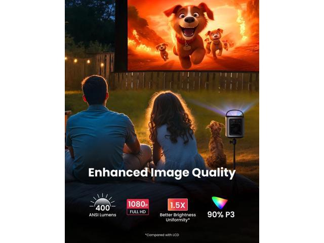 NEBULA Mars 3 Air GTV Projector - Netflix Officially Licensed, 400 ANSI-Lumen Brightness, Native 1080P, Dolby Digital Sound,150-Inch Picture,...