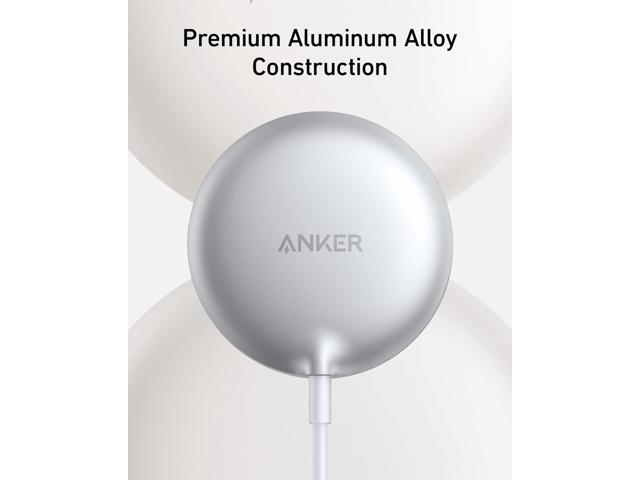 Anker MagGo Magnetic Wireless Charger (Pad), Qi2 Certified 15W Ultra-Fast MagSafe Compatible Wireless Charger, for iPhone 15/15 Plus/15 Pro/15 Pro...