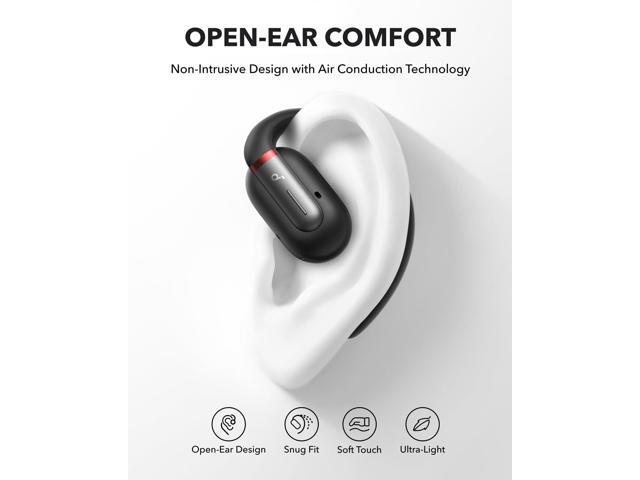 Soundcore by Anker V30i Open-Ear Headphones, Ultra-Comfort, Lightweight Design, Snug Fit, Ergonomic Ear Hooks, Robust Bass, 36H Playtime, Bluetooth...