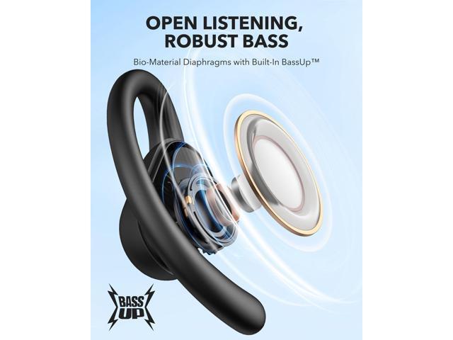 Soundcore by Anker V30i Open-Ear Headphones, Ultra-Comfort, Lightweight Design, Snug Fit, Ergonomic Ear Hooks, Robust Bass, 36H Playtime, Bluetooth...