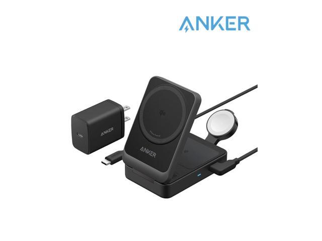 Anker MagSafe Charger Compatible, Anker MagGo 3in1 Charging Station, Qi2 Certified 15W Wireless Charger Stand, Apple Watch Charger, for iPhone...