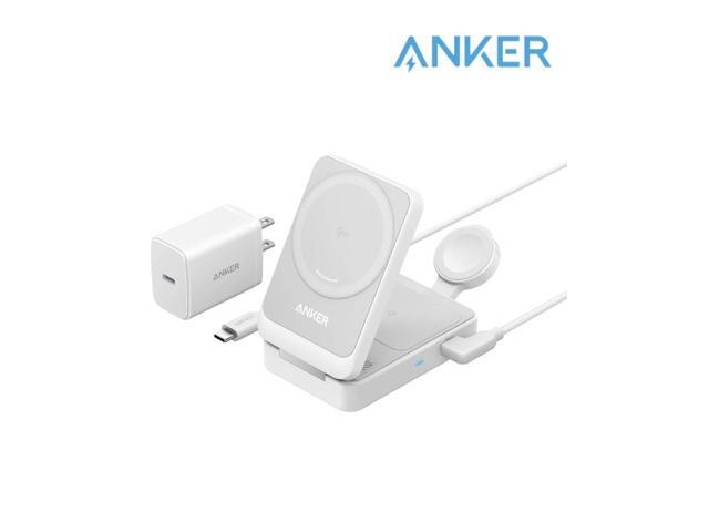 Anker MagSafe Charger Compatible, Anker MagGo 3in1 Charging Station, Qi2 Certified 15W Wireless Charger Stand, Apple Watch Charger, for iPhone...