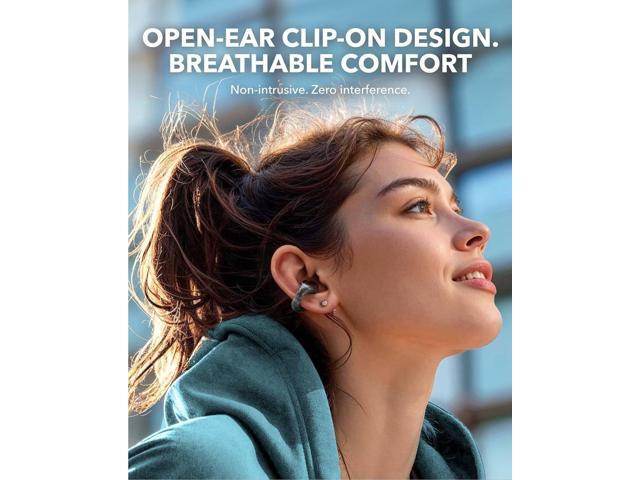 Soundcore C30i by Anker, Open-Ear Earbuds, Clip-On Headphones, Lightweight Comfort, Stable Fit, Firm-Shell Design, Attachable Ear Grips, Big...