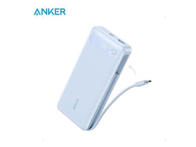 Anker Power Bank, 20,000mAh Portable Charger with Built-in USB-C Cable, 87W Max Fast Charging Battery Pack for Laptop, 2 USB-C and 1 USB-A, for...