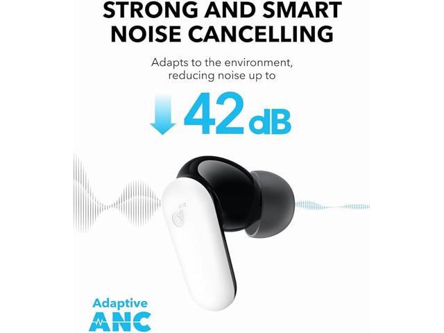Soundcore P30i by Anker Noise Cancelling Earbuds, Strong and Smart Noise Cancelling, Powerful Bass, 45H Playtime, 2-in-1 Case and Phone Stand,...