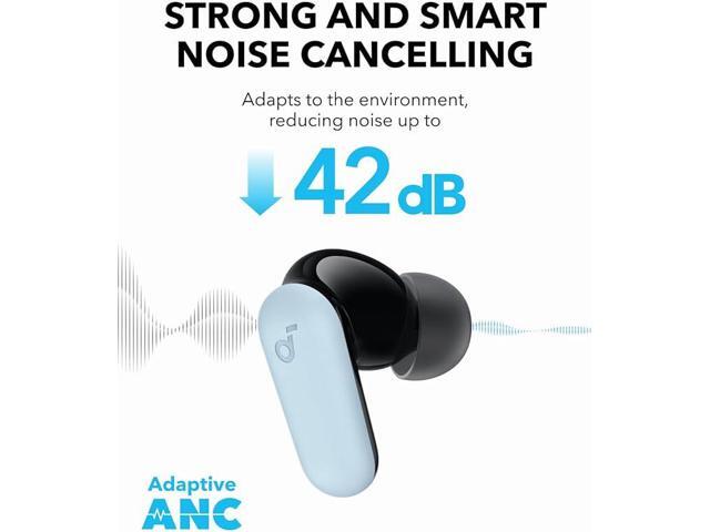 Soundcore P30i by Anker Noise Cancelling Earbuds, Strong and Smart Noise Cancelling, Powerful Bass, 45H Playtime, 2-in-1 Case and Phone Stand,...