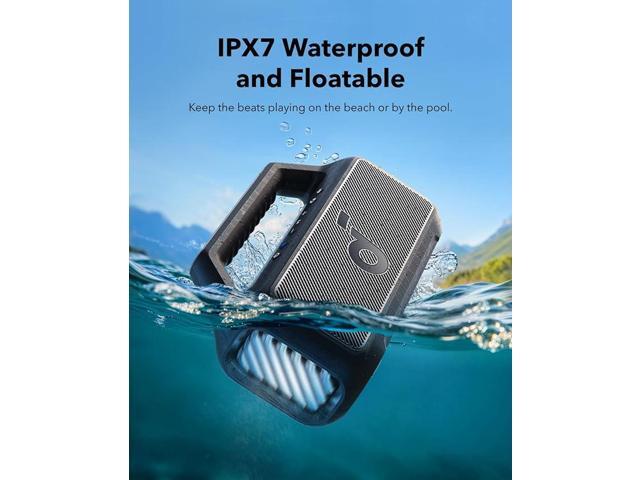 Soundcore - by Anker Boom 2 IPX7 Waterproof Floatable 80W Bluetooth Speaker with Subwoofer, BassUp 2.0, & Custom RGB Light Effects - Black - image 4
