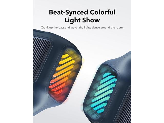 Soundcore - by Anker Boom 2 IPX7 Waterproof Floatable 80W Bluetooth Speaker with Subwoofer, BassUp 2.0, & Custom RGB Light Effects - Blue - image 3