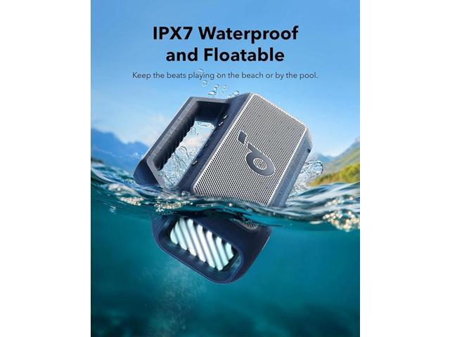 Soundcore - by Anker Boom 2 IPX7 Waterproof Floatable 80W Bluetooth Speaker with Subwoofer, BassUp 2.0, & Custom RGB Light Effects - Blue - image 4