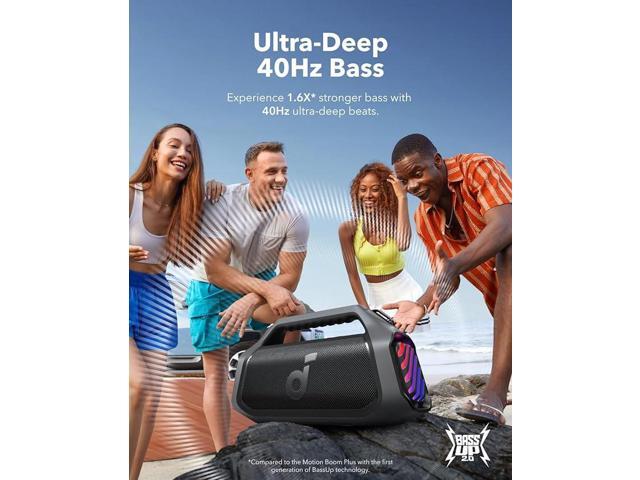 Soundcore - by Anker Boom 2 Plus IPX7 Waterproof 140W Bluetooth Speaker with Subwoofers, BassUp 2.0, Custom Lighting, & Power Bank - Black - image 2