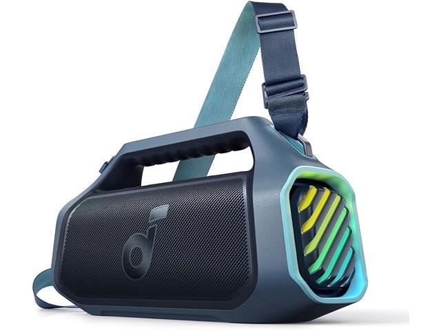 Soundcore Boom 2 Plus Outdoor Speaker, 140W, 2+2 Channel, BassUp 2.0, 20H, Fast Charge, IPX7 Waterproof, RGB Lights, USB-C, Power Bank, BT 5.3,...
