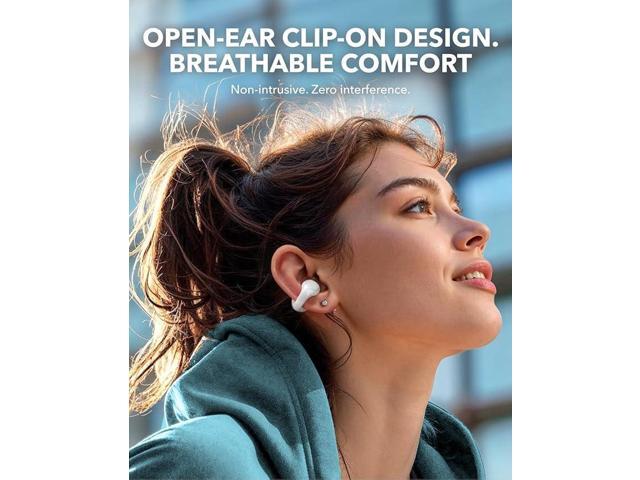 Soundcore C30i by Anker, Open-Ear Earbuds, Clip-On Headphones, Lightweight Comfort, Stable Fit, Firm-Shell Design, Attachable Ear Grips, Big...