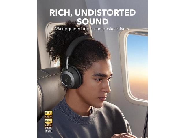 Soundcore - by Anker Space One Pro True Wireless Over-the-Ear Noise Cancelling Headphones - Black - image 4
