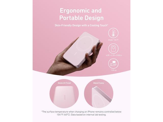 Anker MagGo Power Bank, Ultra-Slim 10,000mAh Magnetic Battery Pack, Qi2 Certified 15W Ultra-Fast MagSafe Compatible Portable Charger, Ergonomic...