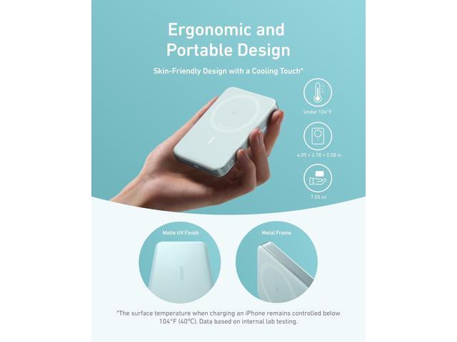 Anker MagGo Power Bank, Ultra-Slim 10,000mAh Magnetic Battery Pack, Qi2 Certified 15W Ultra-Fast MagSafe Compatible Portable Charger, Ergonomic...