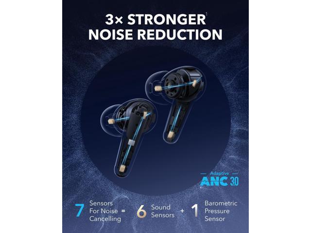 Soundcore Liberty 4 Pro by Anker, Noise Cancelling Wireless Earbuds, 7-Sensor and Real-Time Adaptive Noise Cancelling, 2× Faster Charging,...
