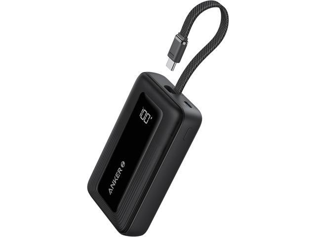 Anker Zolo Portable Charger, 10,000mAh 30W Power Bank with Built-in Lanyard USB-C Cable for Travel, Fast Charging Battery Pack for iPhone 16/15...