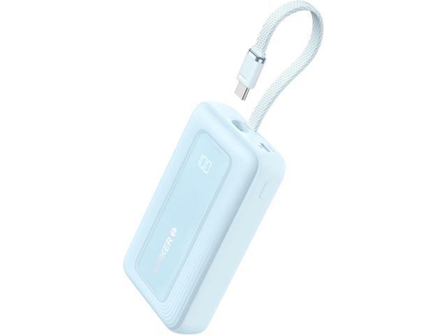 Anker Zolo Portable Charger, 10,000mAh 30W Power Bank with Built-in Lanyard USB-C Cable for Travel, Fast Charging Battery Pack for iPhone 16/15...