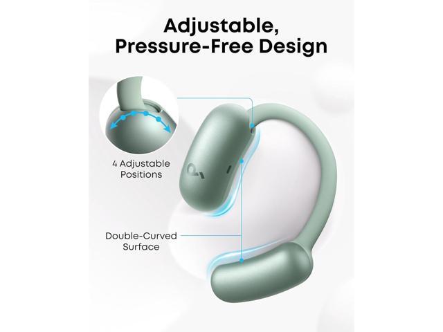 Soundcore AeroFit 2 by Anker, Open-Ear Headphones, Adjustable Ear Hooks, Snug Fit, Rich Bass, Hi-Res Wireless Audio, 42H Play, Bluetooth 5.4,...