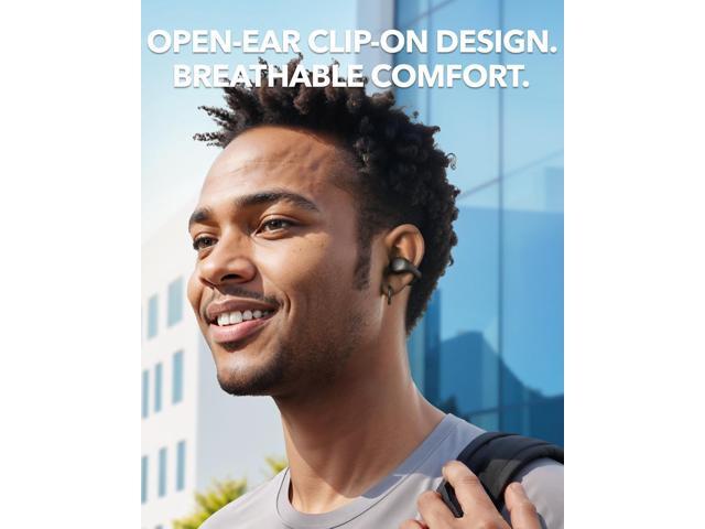 Soundcore - by Anker C40i Open-Ear Cip-On Earbud Headphones - Graphite Gray - image 3