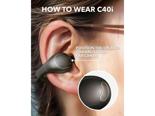 Soundcore - by Anker C40i Open-Ear Cip-On Earbud Headphones - Graphite Gray - image 8