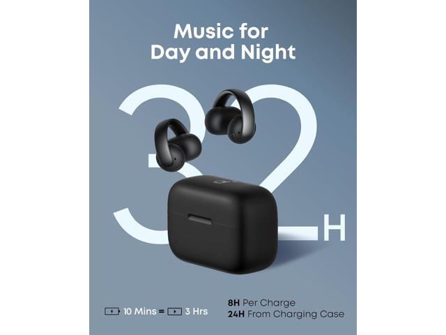 Soundcore - by Anker AeroClip Open-Ear Clip-On Earbud Headphones - Black - image 6