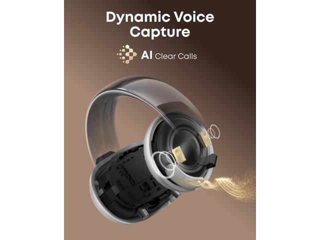 Soundcore AeroClip by Anker, Open-Ear Earbuds, Clip-On Headphones, Adaptive Comfort, Clear Calls with 4 Mics and AI, Stable Fit, 12mm Drivers for...