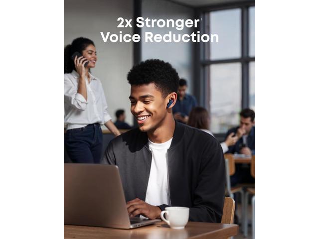 soundcore Liberty 5 by Anker, Noise-Cancelling Wireless Earbuds, 2x Stronger Voice Reduction, Real-Time Adaptive Noise Cancellation, Fast Charging,...