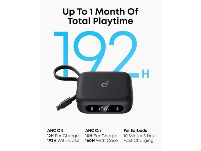 Soundcore - by Anker P41i Bluetooth Wireless In Ear Earbuds with Portable USB-C 3,000mAh Phone Charger - Black - image 4