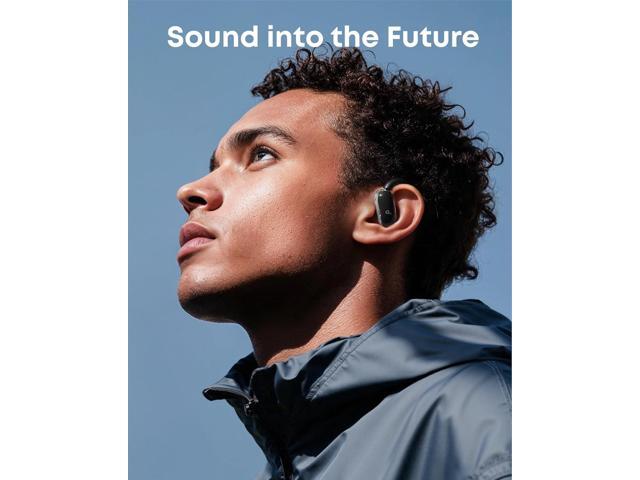 soundcore V40i by Anker, Open-Ear Headphones, Crystal-Clear Design, Lidless Case, 4 Adjustable Positions for Every Ear Size, Richer Bass, IP55, 21H...