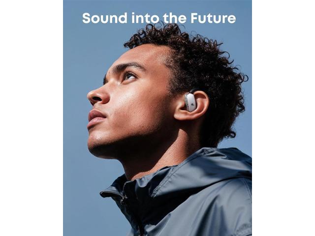soundcore V40i by Anker, Open-Ear Headphones, Crystal-Clear Design, Lidless Case, 4 Adjustable Positions for Every Ear Size, Richer Bass, IP55, 21H...