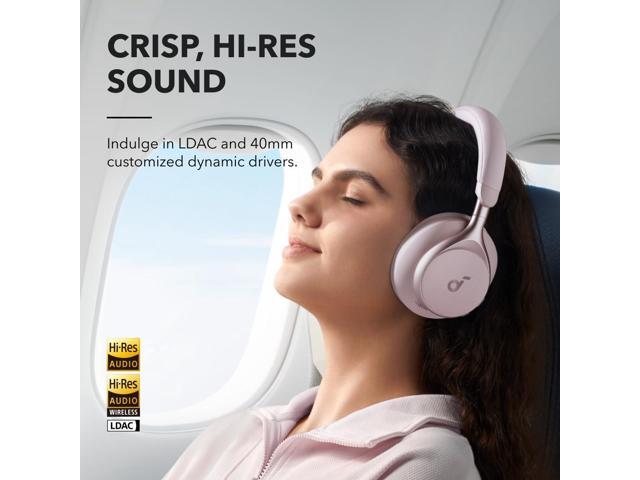 Soundcore by Anker, Space One, Active Noise Cancelling Headphones, 2X Stronger Voice Reduction, 40H ANC Playtime, App Control,LDAC Hi-Res Wireless...